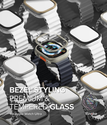 Apple Watch Ultra 49mm Bezel Styling & Glass Combo - Titanium 49-44 (ST)