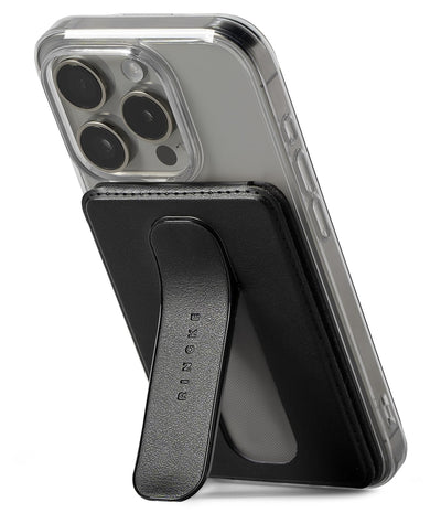 Slide Grip Magnetic Card holder with Wallet - Black