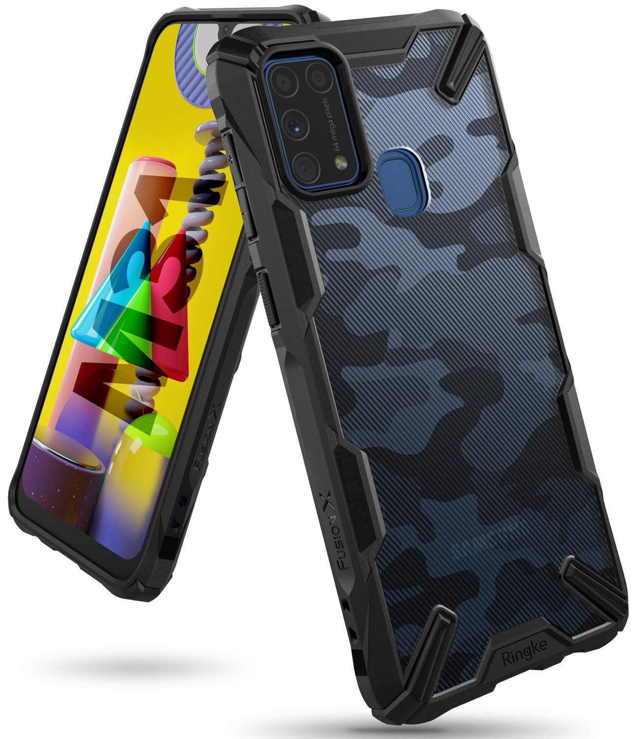 Samsung Galaxy M31/ M30S Back Cover Case | Fusion X - CAMO BLACK