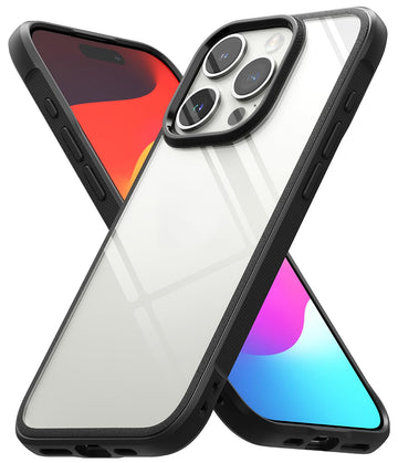 (Refurbished) Ringke iPhone 15 Pro Max Back Cover case Fusion Bold - Black