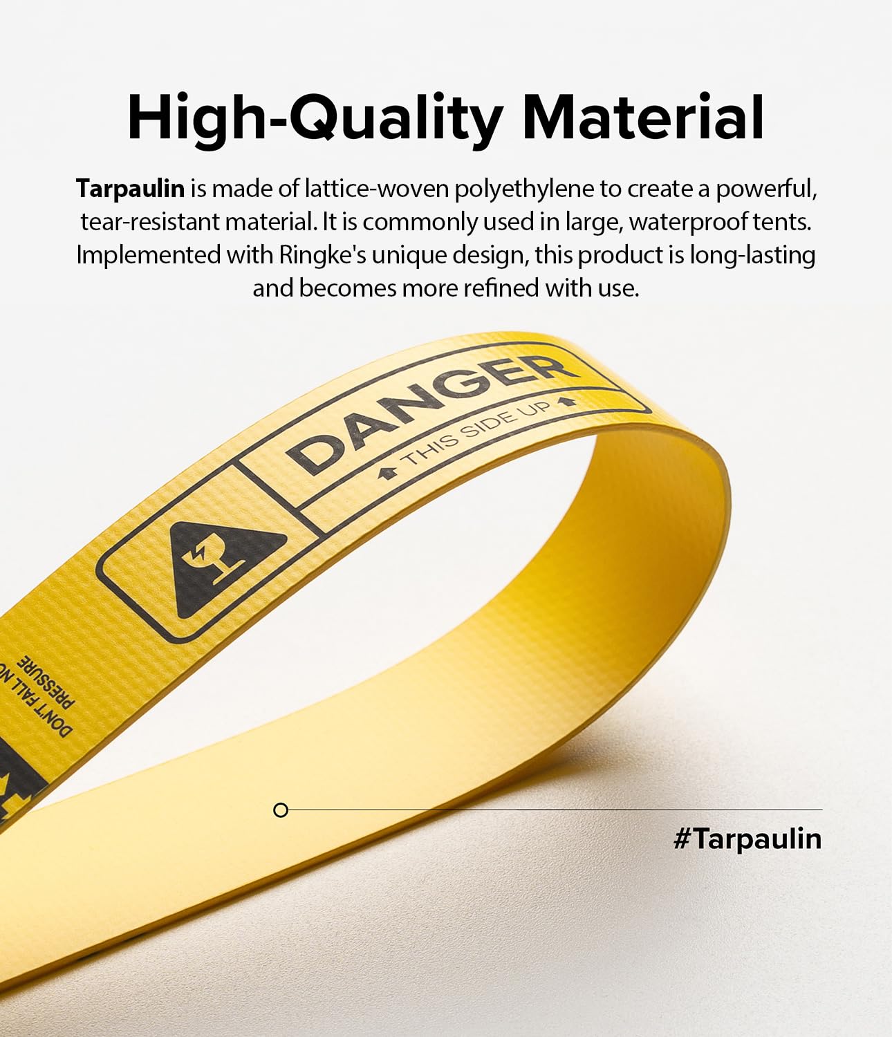 Ringke Hand Strap, Wrist Lanyard String Strap - Danger Yellow