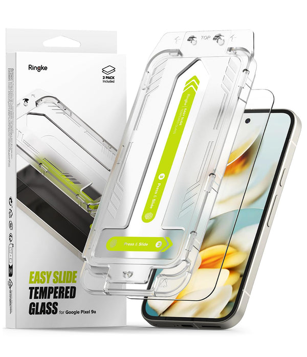Google Pixel 9a Easy Slide Tempered Glass with Installation Tool  - [2 Pack]