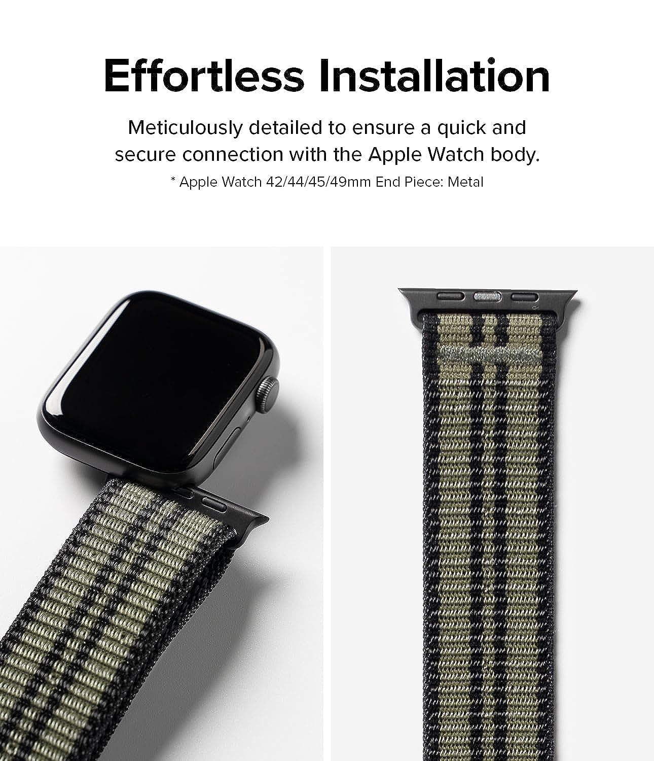 Stainless Steel Apple Watch Sport Loop Anchor Gray Ringke Sports