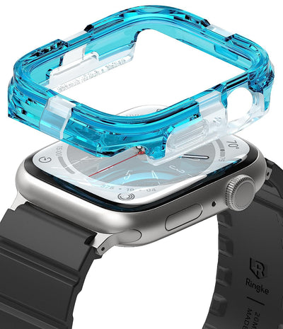 Apple Watch 8/7 45mm, SE / 6/5 / 4 44mm Fusion Bumper Case  - Neon Blue