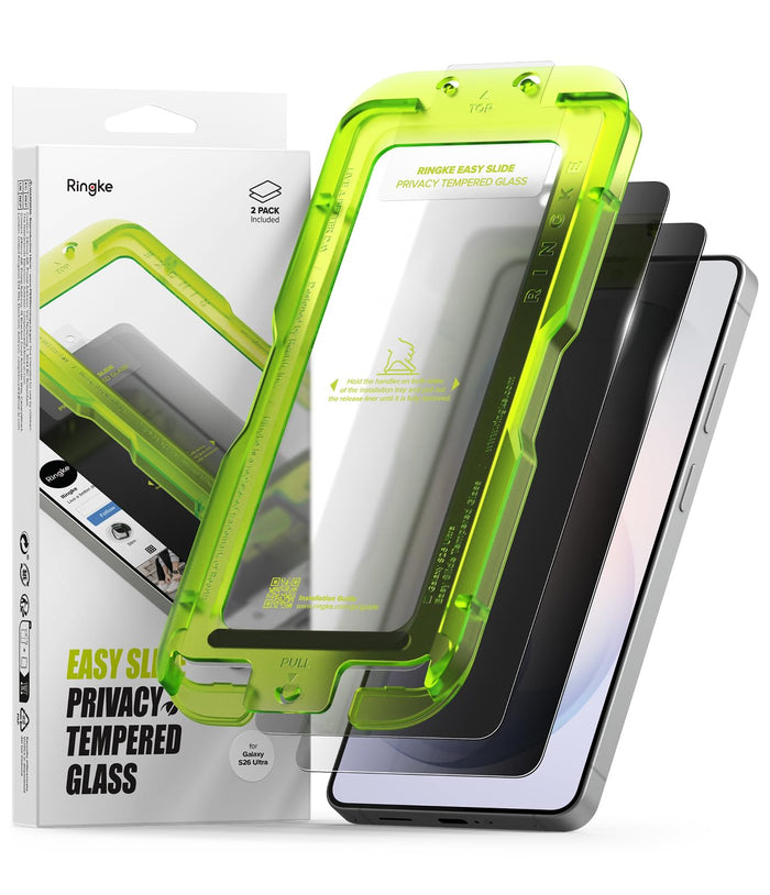 Samsung Galaxy S26 Ultra Screen Protector Guard with Easy Installation Tool, Easy Slide Privacy Glass | Tempered Glass Film (2 Pack)