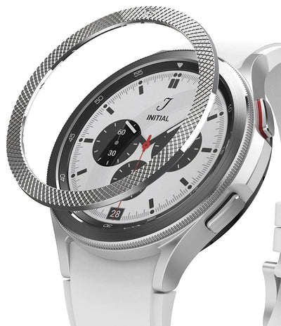 Bezel Styling Compatible with Samsung Galaxy Watch 4 Classic 42mm - Silver [42-40]