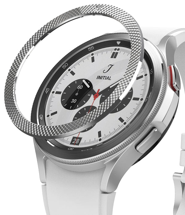 Bezel Styling Compatible with Samsung Galaxy Watch 4 Classic 42mm - Silver [42-40]