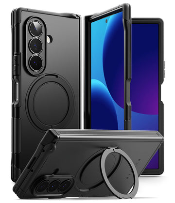 Samsung Galaxy Z Fold 8 Ultra Back Cover Case | Alles Magnetic Stand - Black