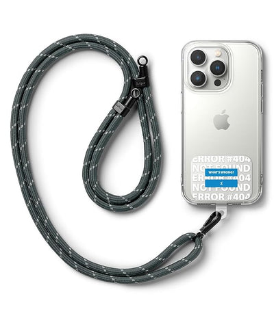 Ringke Holder Link Strap with Graphic Design TPU Tag - Blue Label/Charcoal & Gray