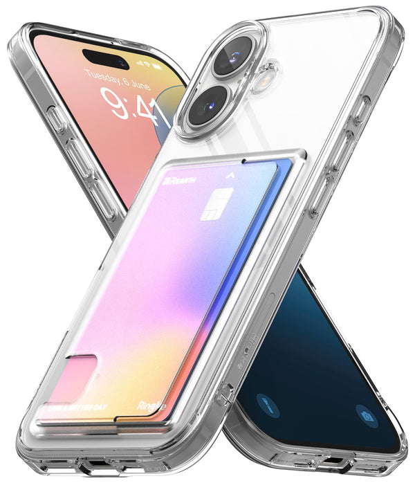 iPhone 16 Back Cover Case | Fusion Card - Clear