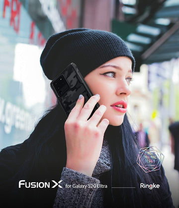 Samsung Galaxy S20 Ultra Back Cover Case | Fusion X - Camo Black
