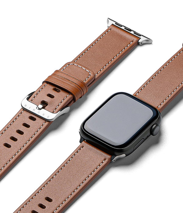 Apple Watch 42/44 / 45mm, Apple Watch Ultra 2/1 Leather strap One- Brown