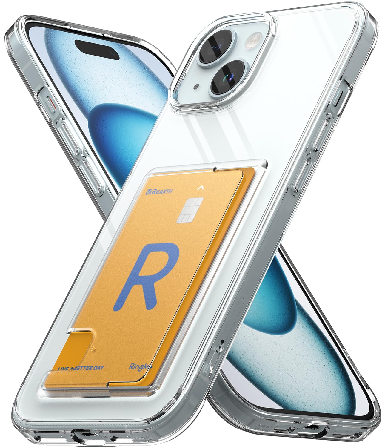 iPhone 15 Plus Back Cover Case | Fusion Card - Clear