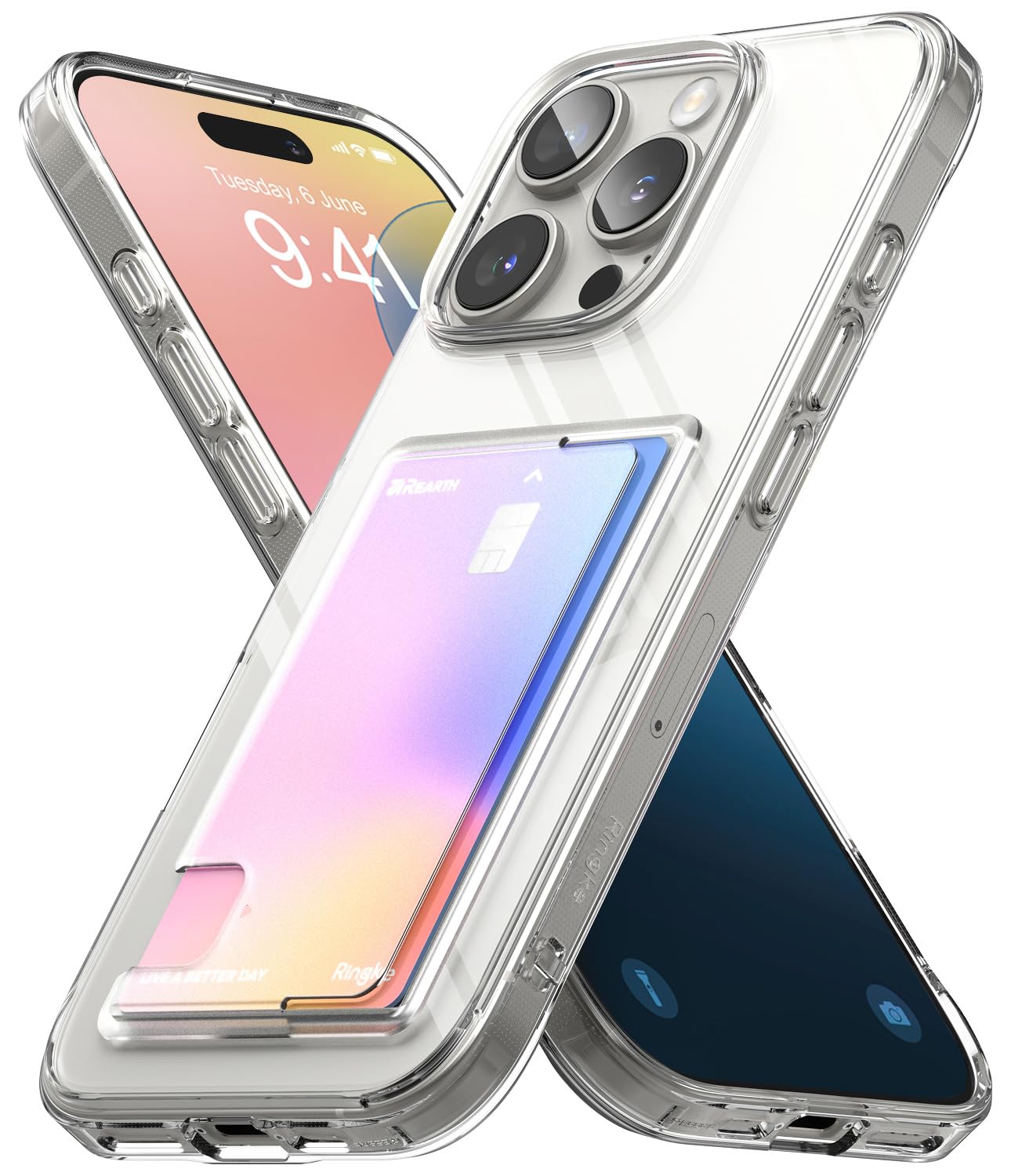 (Refurbished) iPhone 16 Pro Max Back Cover Case | Fusion Card - Clear