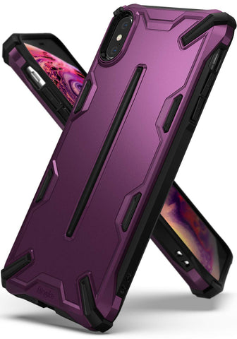 Apple iPhone XS Max Back Cover Case | Dual X - Metallic Purple