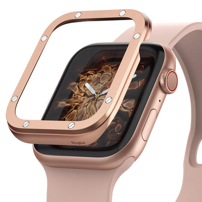 Bezel Styling for Apple Watch 40mm for Series 4 (2018) (AW4-40-41)  -  [Stainless Steel] Glossy Rose