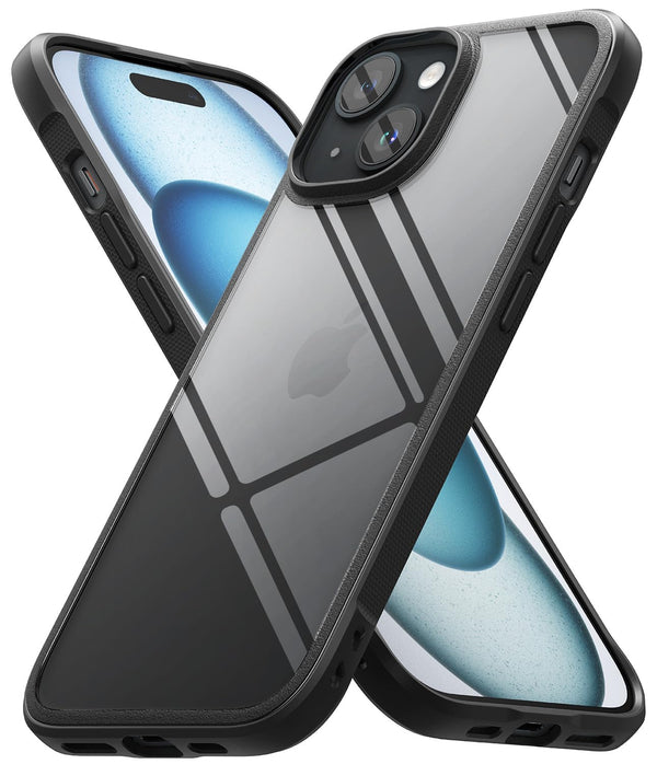 (Refurbished) Ringke iPhone 15 Plus Back Cover case Fusion Bold - Black