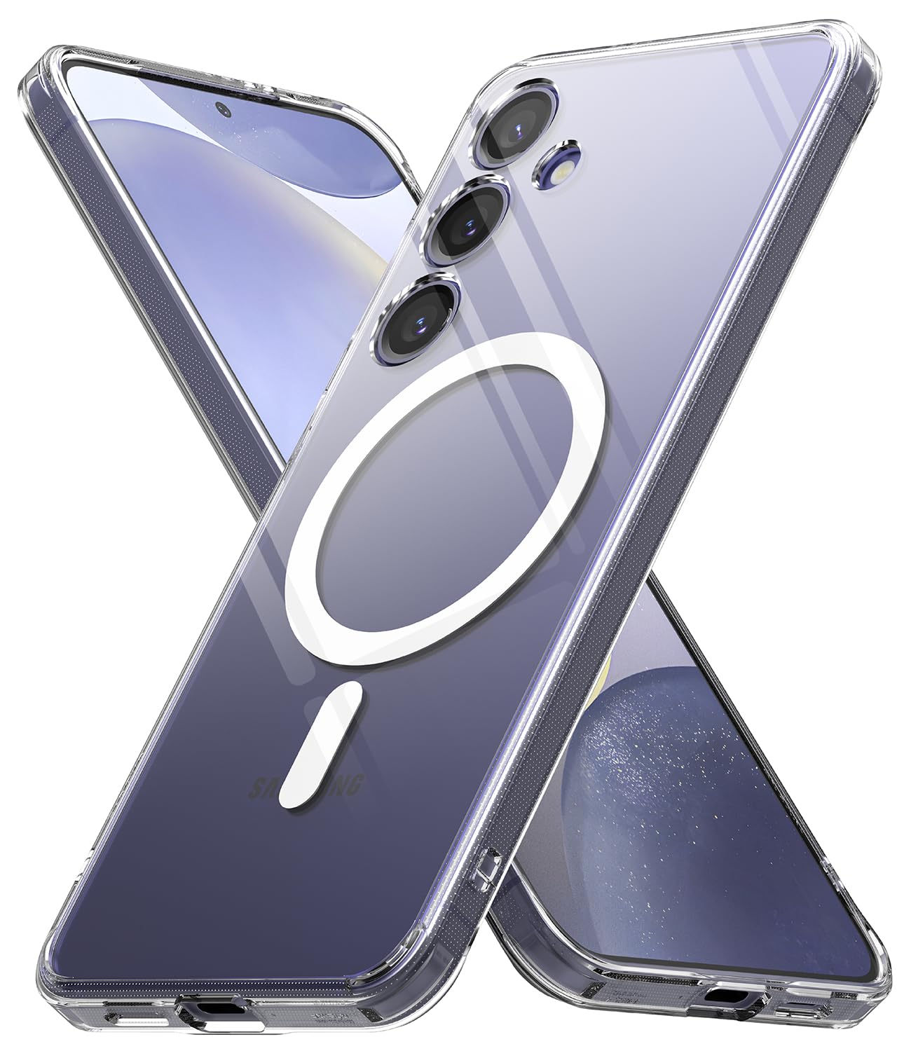 (Refurbished) Samsung Galaxy S24 Plus Back Cover Case | Fusion Magnetic - Clear