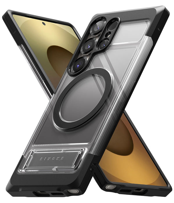 Samsung Galaxy S25 Ultra Back Cover Case | UX Magnetic With Kickstand - Smoke Black