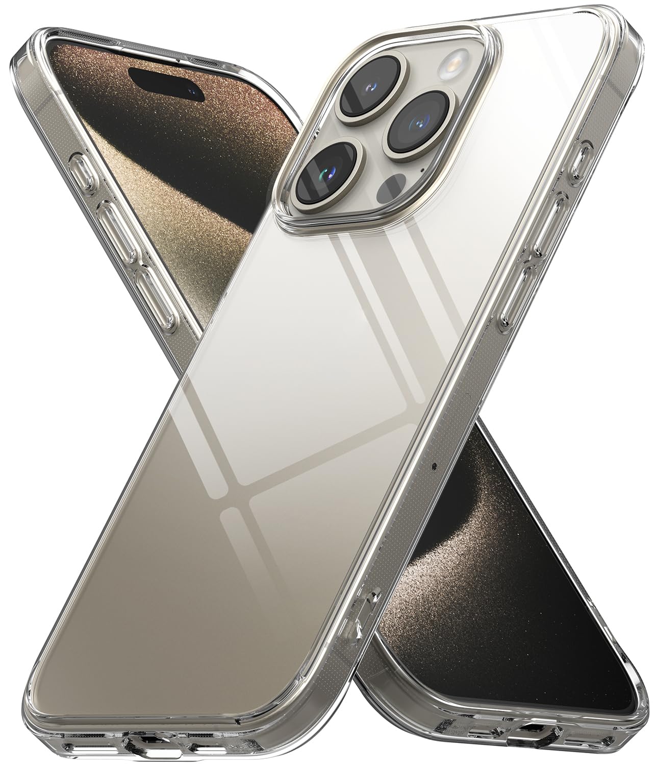 (Refurbished) Ringke iPhone 15 Pro Max Back Cover case Fusion - Clear