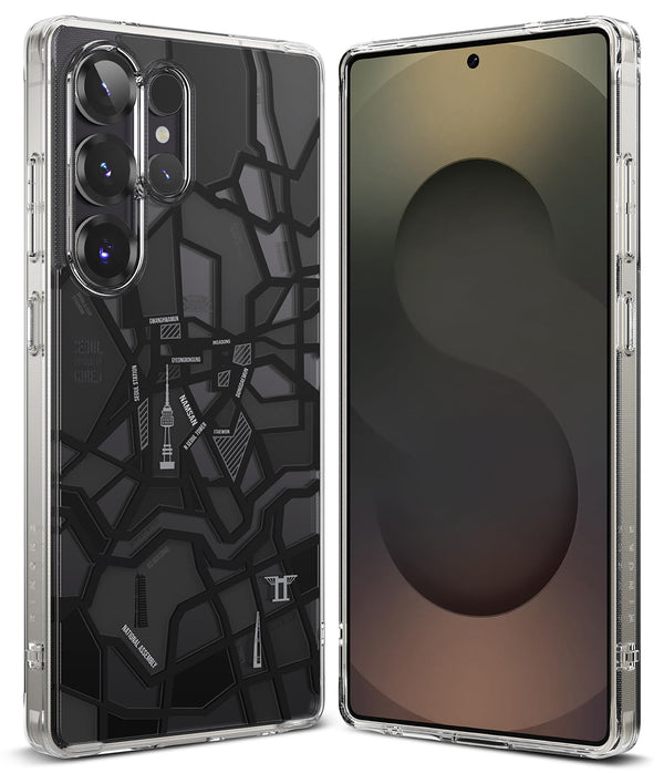 (Refurbished) Samsung Galaxy S25 Ultra Back Cover Case | Fusion Design  - Seoul Map Black