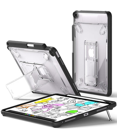 Apple iPad Air 11 inch Case Cover 2024 (M2) / iPad Air 5 (2022) / iPad Air 4 10.9" (2020) Case Cover 2024 (M2), (M3), (M4), Slim Clear Bumper Cover for Writing and Drawing with Sketch Stand - Black