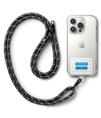 Ringke Holder Link Strap with Graphic Design TPU Tag | Blue Label - Black & White