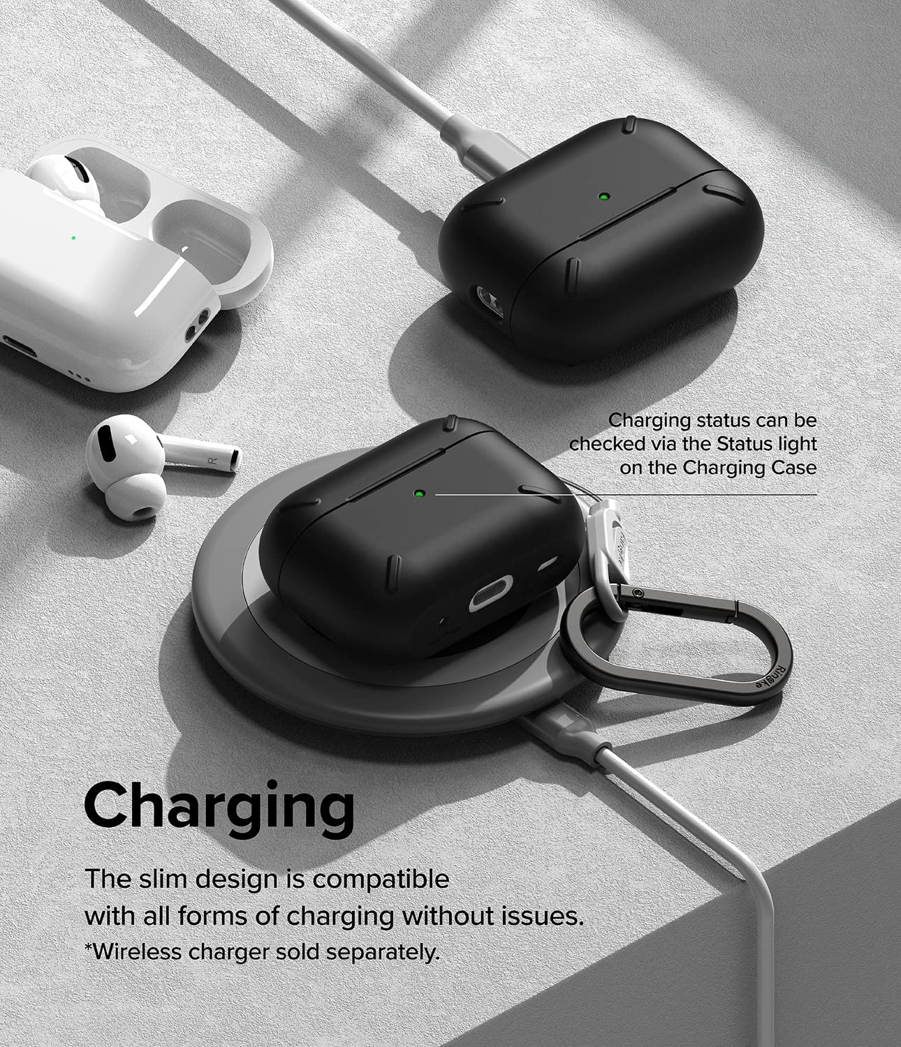 Wireless Charging Airpods Pro Case For Men Rugged Armor Case