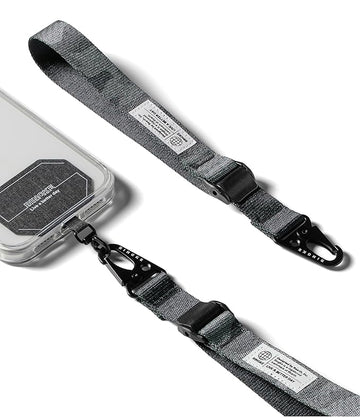 Ringke Tactical Cam Buckle Holder Link Lanyard Hand Wrist Strap with Patch - Camo Black