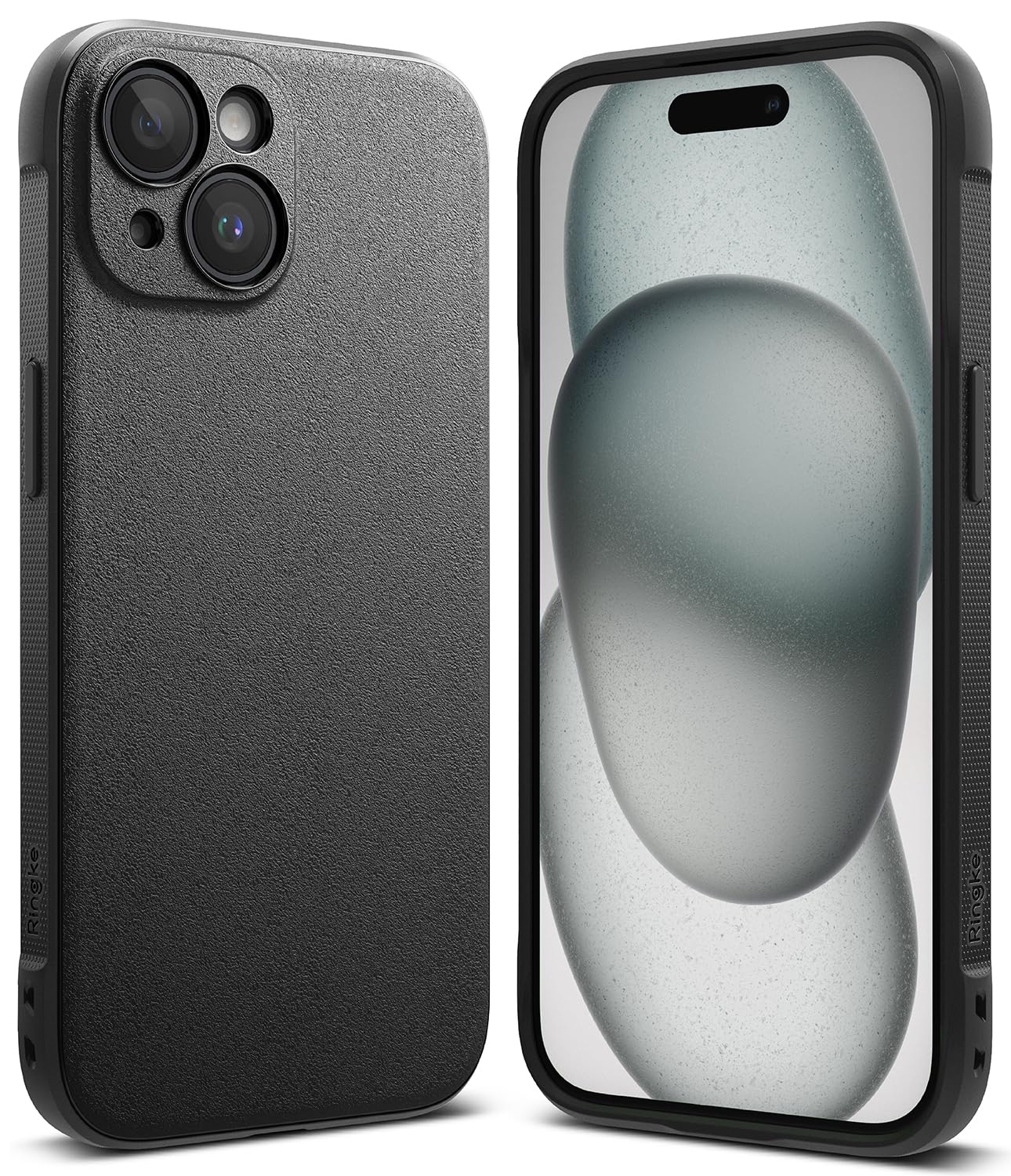 (Refurbished) Ringke iPhone 15 Back Cover case Onyx - Black