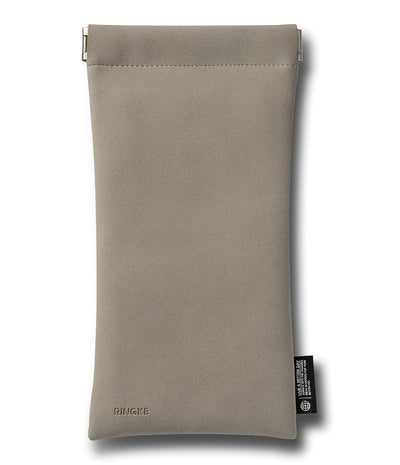 Ringke Multipurpose Pencil Pouch for Pens, Cables, Glasses,  Water-Resistant PU Leather  One Touch Pouch- Stone Gray