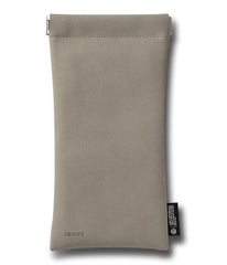 Multipurpose Pencil Pouch for Pens, Cables, Glasses,  Water-Resistant PU Leather  One Touch Pouch- Stone Gray