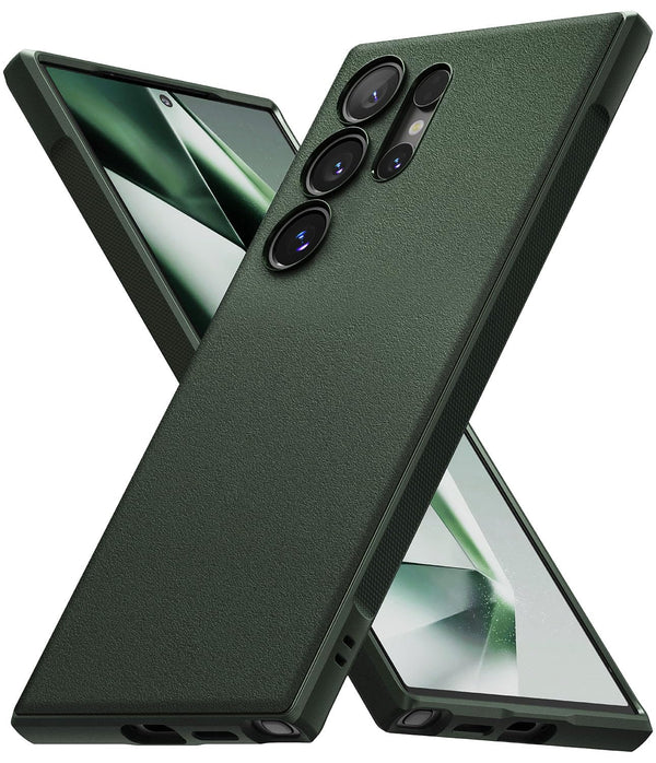 (Refurbished) Ringke Samsung Galaxy S24 Ultra Back Cover case Onyx - Dark Green