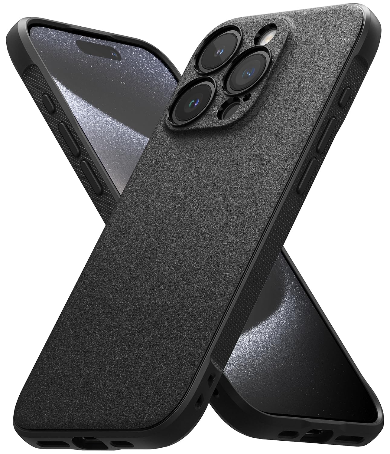 (Refurbished) Ringke iPhone 15 Pro Max Back Cover case Onyx - Black