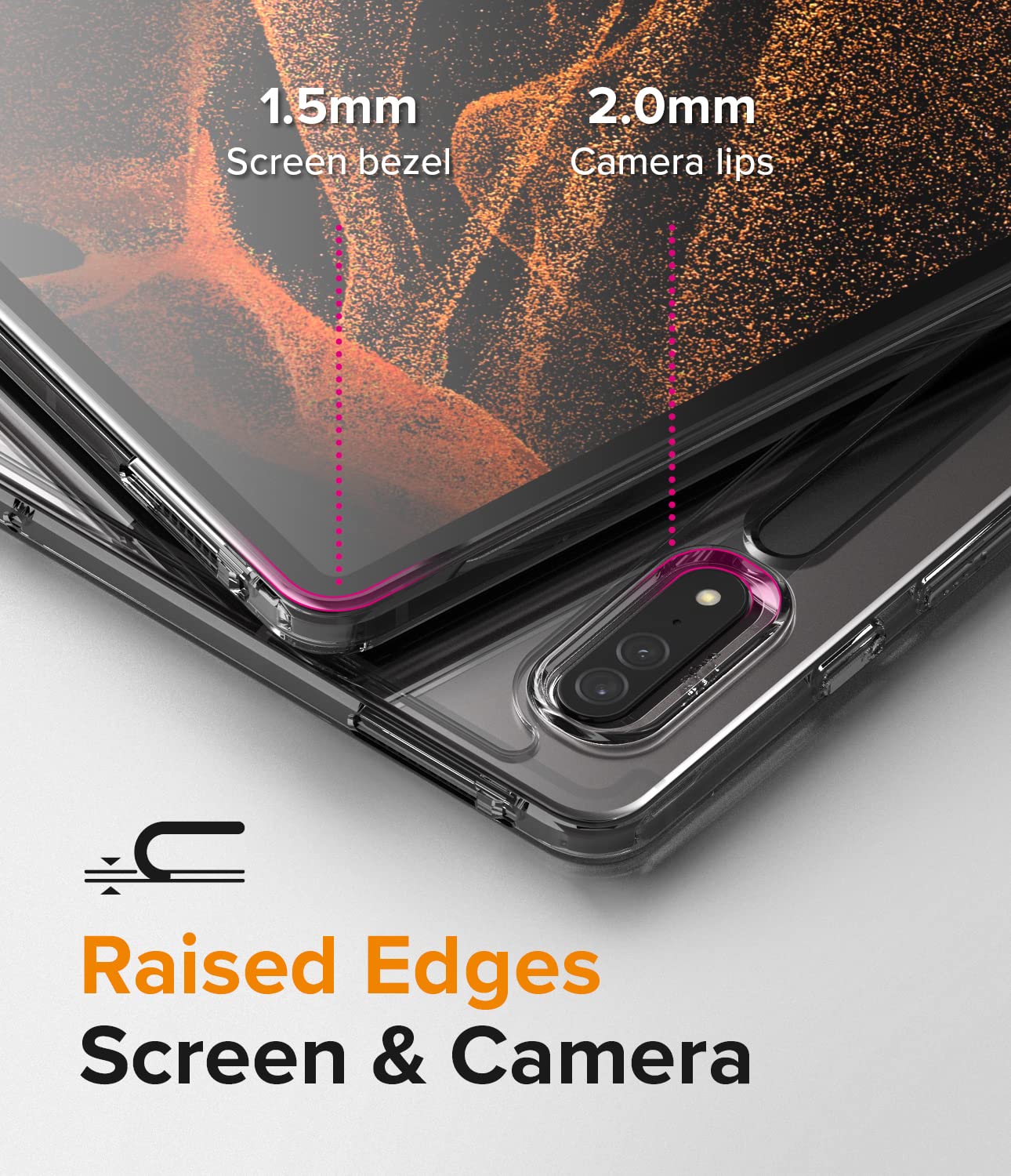 Samsung Galaxy Tab S8 Ultra Back Cover Case | Fusion - Clear