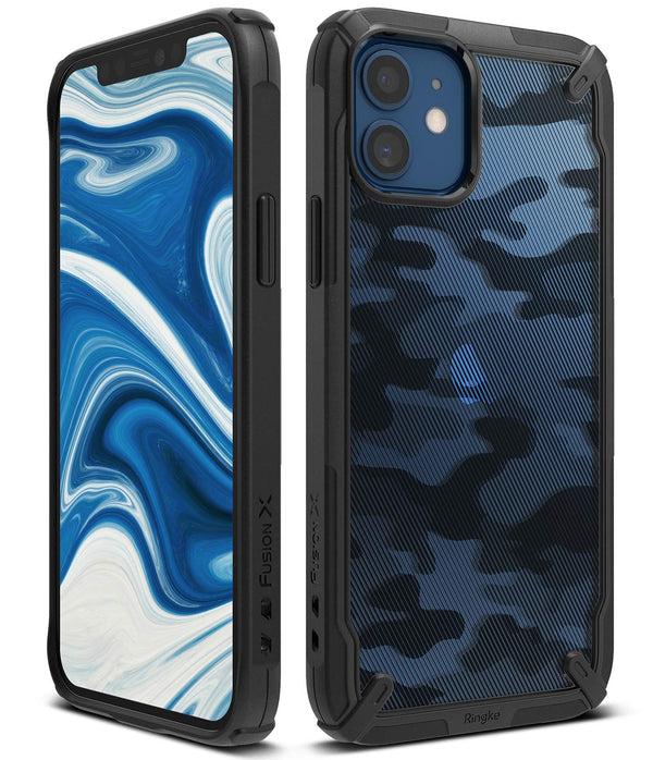 iPhone 12 Mini Back Cover Case | Fusion X Design - Camo Black