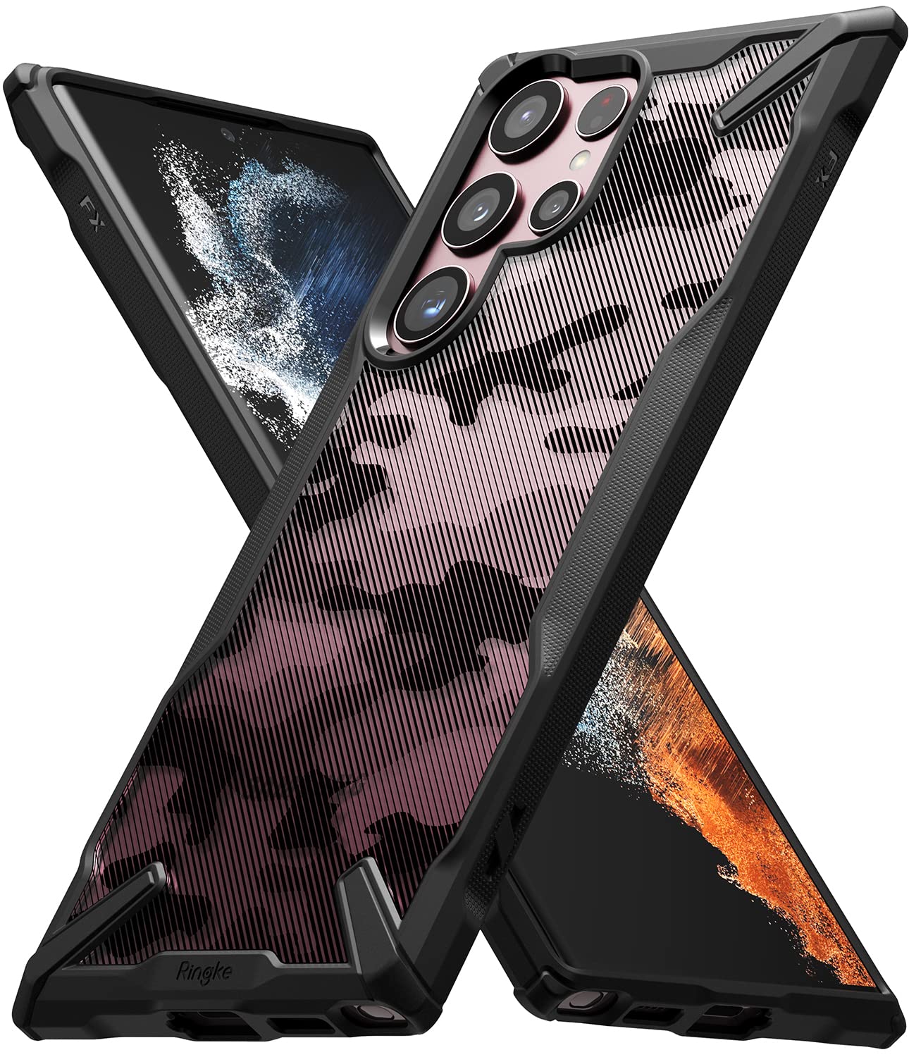 Samsung Galaxy S22 Ultra Back Cover Case | Fusion X - Camo Black