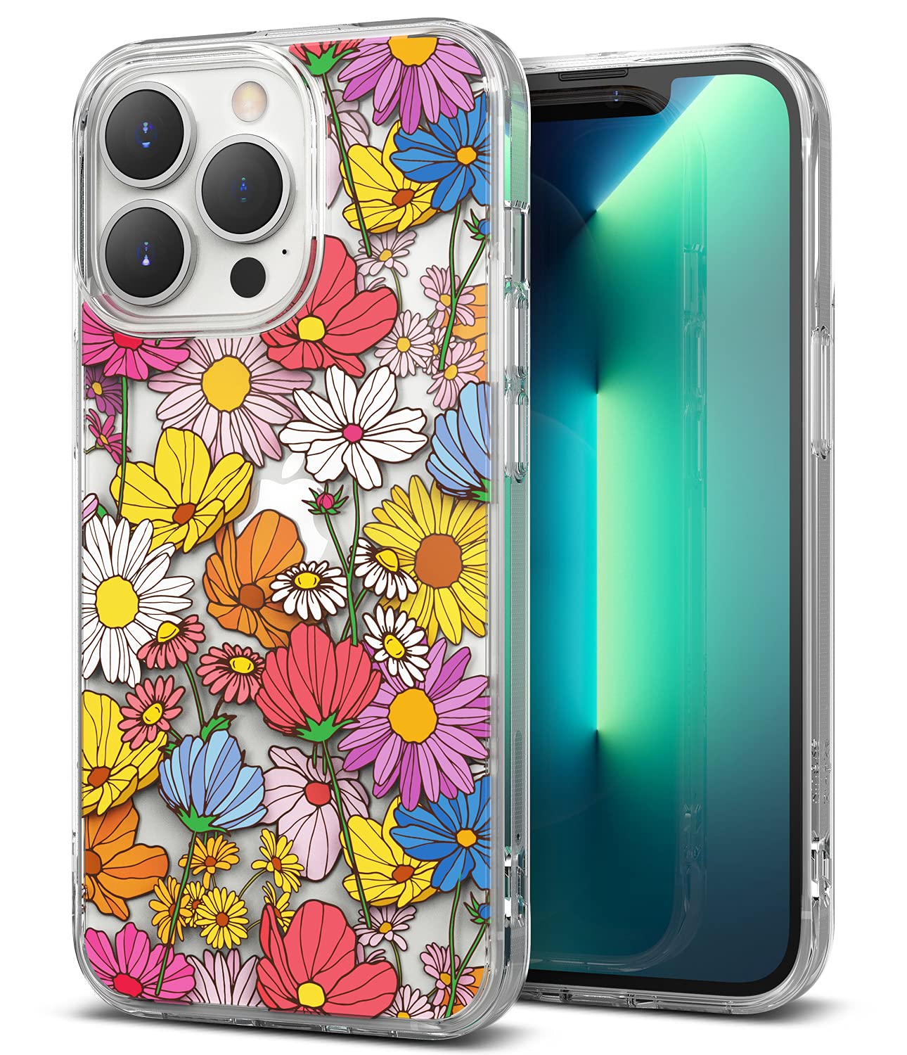 iPhone 13 Pro Back Cover Case | Fusion Design - Vivid Flowers