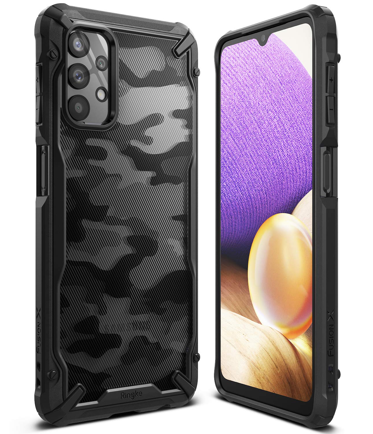 Samsung Galaxy A32 5G Back Cover Case | Fusion X Design - Camo Black