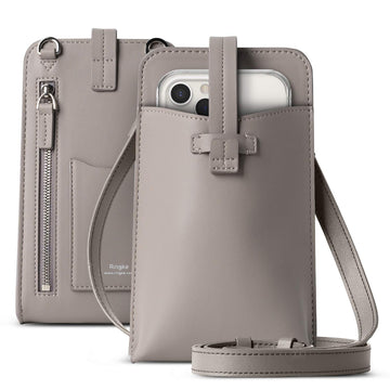 Ringke Mini Cross Bag PU Leather Compatible with Smartphone - Warm Gray