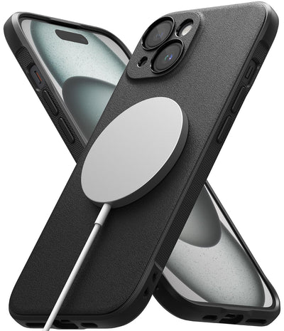 (Refurbished) iPhone 15 Plus Back Cover case | Onyx Magnetic - Black