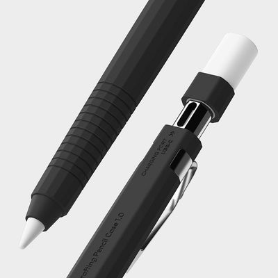 Apple Pencil USB C Case, Silicone Drafting Pencil Case  - Black