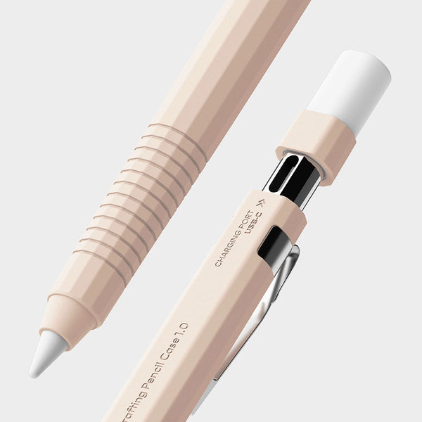 Apple Pencil USB C Case, Silicone Drafting Pencil Case  - Pink