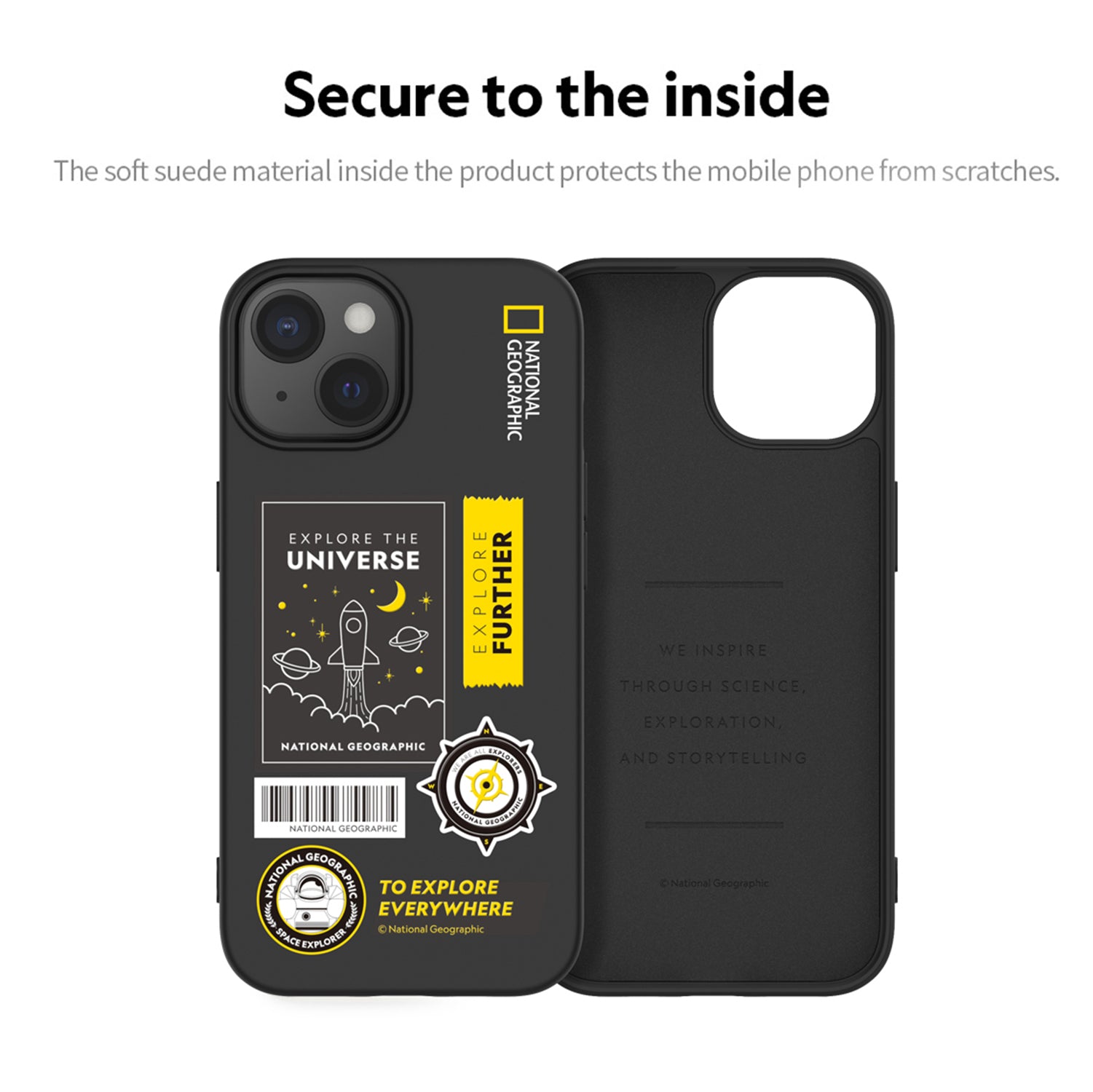 Nat Geo iPhone 15 Plus Back Cover Case Palette Color Universe Blac