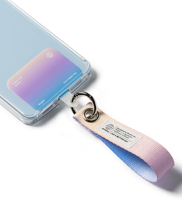 Ringke Holder Link Eyelet Keyring Finger Strap with Patch and Carabiner - Aurora