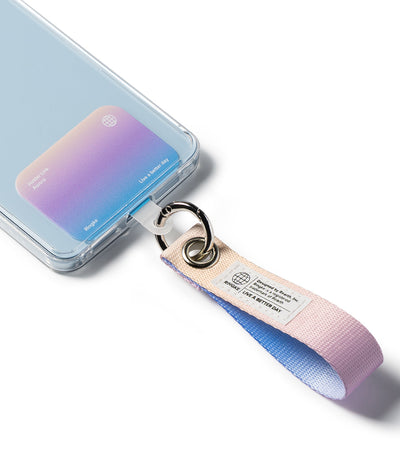 Ringke Holder Link Eyelet Keyring Finger Strap with Patch and Carabiner - Aurora