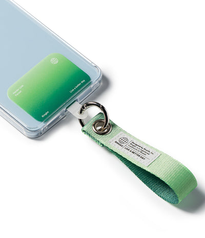 Ringke Holder Link Eyelet Keyring Finger Strap with Patch and Carabiner - Forest