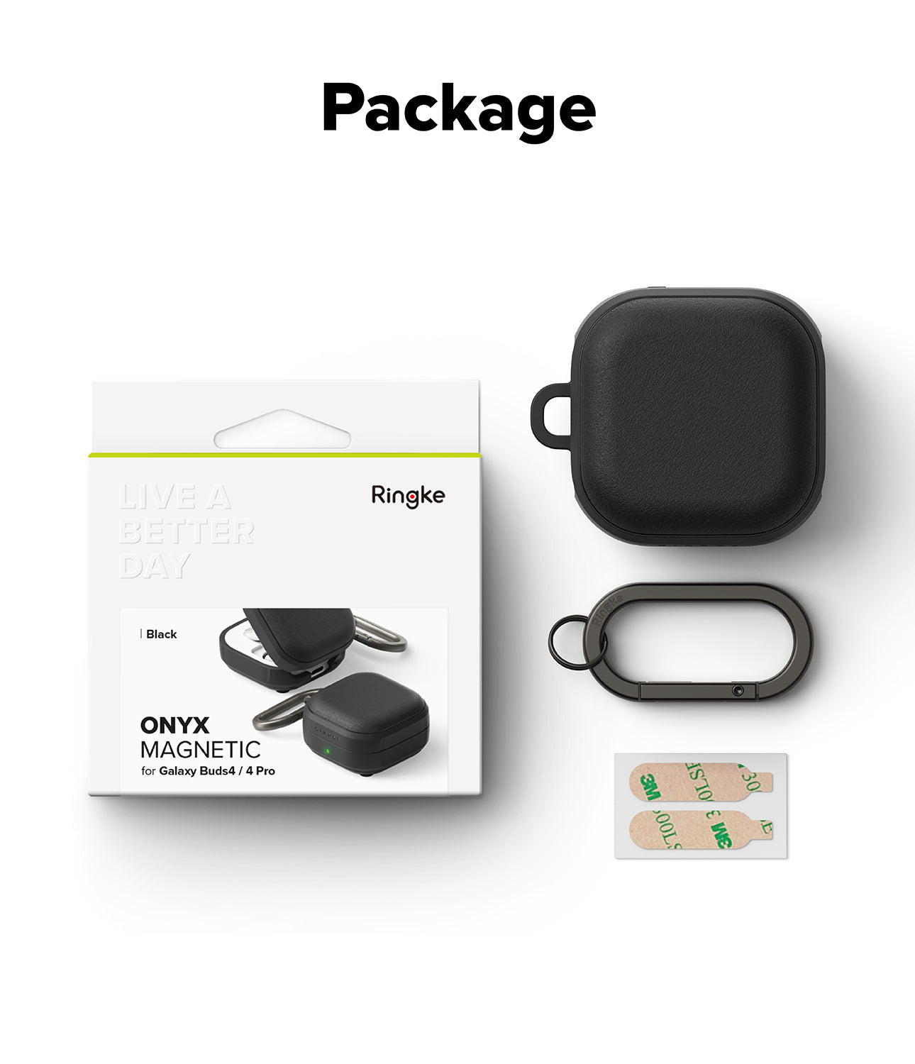 Best Samsung Galaxy Buds 4 Pro / Buds 4 Onyx Magnetic Case - Black