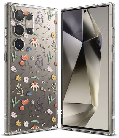 Samsung Galaxy S24 Ultra Back cover case | Fusion Design - Dry Flowers