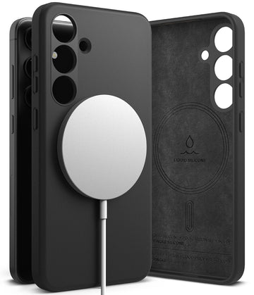 Samsung Galaxy S24 Back Cover Case | Silicone Magnetic - Black